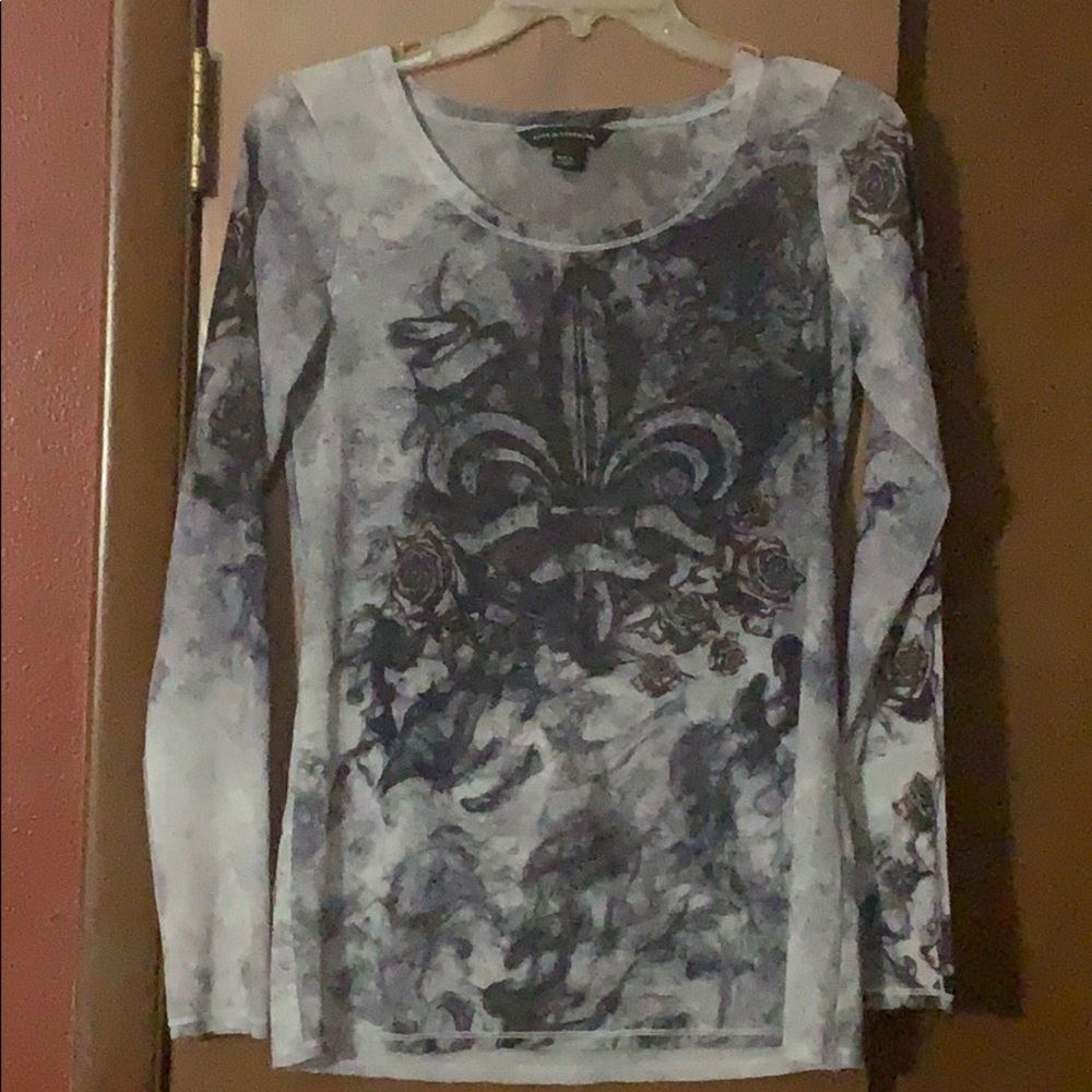 Long sleeve burnout shirt